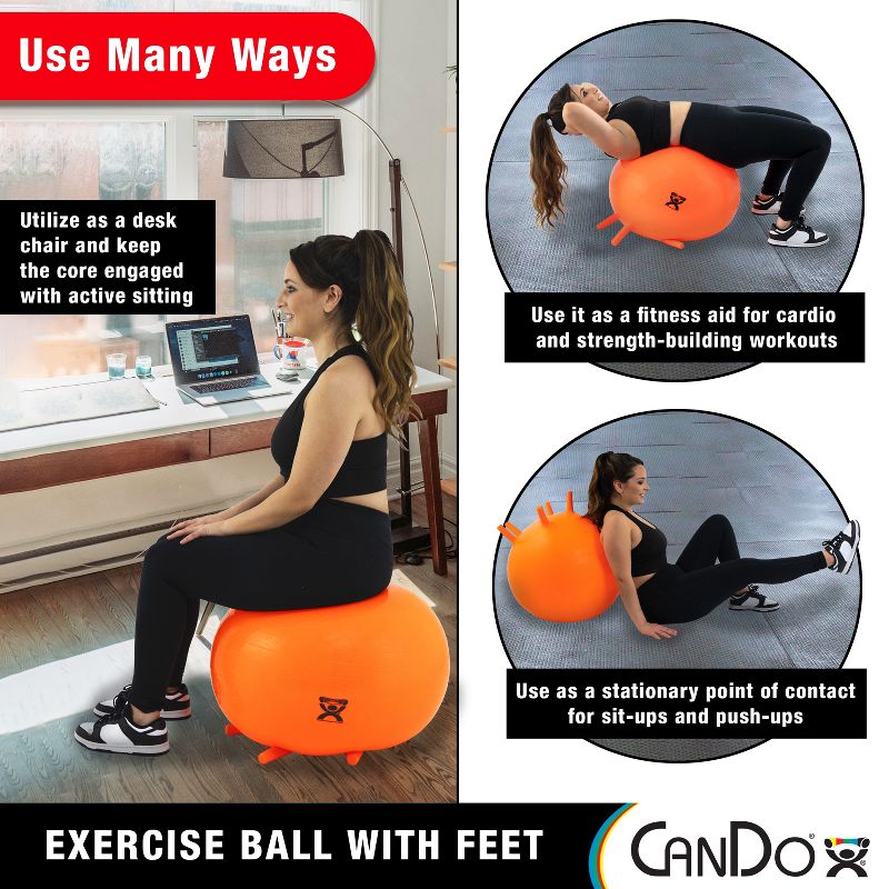 CanDo Inflatable Exercise Ball, 3 of 5