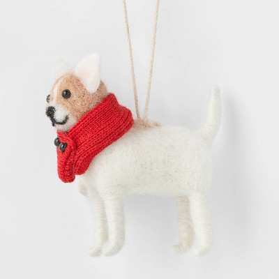 Chihuahua with Buttons & Scarf Christmas Tree Ornament Red - Wondershop™