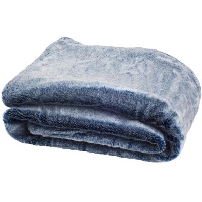Skyler Plush Throw Blanket - Blue/White - 50" x 60" - Safavieh