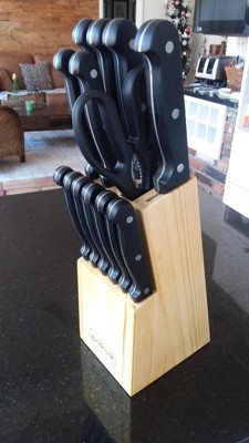 Ginsu Kiso Dishwasher Safe 18pc Knife Block Set Black : Target