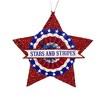 Bethany Lowe 3.25 In American Glitter Star Ornament Patriotic Tree Ornament , Flag Usa Banner (3PC) - 3 of 4