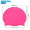 Unique Bargains Silicone Waterproof Non-Slip High-Stretch Swim Caps 2 Pcs - 2 of 4
