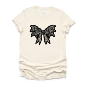 Simply Sage Market Lace Bow  Short Sleeve Tee - 1 of 4