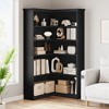 YESFASHION 72"L-Shaped 5-Tier Corner Bookshelf, Wood Bookcase with Anti-Tip Safety for Living Room & Office, Easy Assembly Storage Shelf - 2 of 4