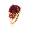 Ross-Simons 7.10 ct. t.w. Ruby Ring in 18kt Gold Over Sterling - 3 of 4