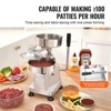 VEVOR Commercial Burger Patty Maker with 3 Convertible Mold(4/5/6-inch), Heavy Duty Stainless Steel Burger Press Machine with 1500 Pcs Patty Papers - 3 of 4