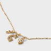 14K Gold Dipped Charm Initial Pendant Necklace - A New Day™ Gold - 4 of 4