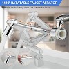 1440° Rotating Faucet Extender with 9 Filters, 2-Mode Brass Aerator for Kitchen/Bathroom, Toddler-Friendly Face Wash & Multi-Adapter Extension - 2 of 4