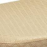 beige patterned fabric/gold frame