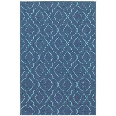 Oriental Weavers Meridian 7541B Navy/ Blue Indoor/Outdoor Area Rug - 8'6" x 13'