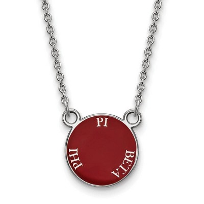 Black Bow Jewelry Sterling Silver Pi Beta Phi Greek Life Necklace 18 Inch