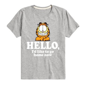 Boys' - Garfield - Hello Go Home Now Short Sleeve Graphic T-Shirt - 1 of 4
