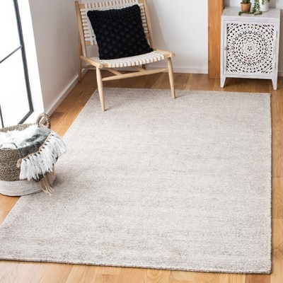 Gray Hand-Tufted Wool and Viscose 4' x 6' Area Rug