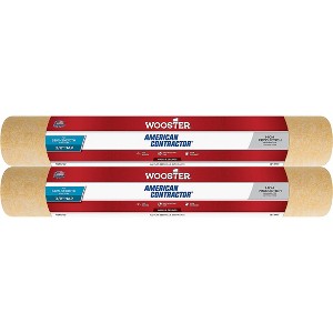 Wooster Genuine 18" American Contractor 3/8" Nap Roller Cover 2-Pack # R362-18-2PK - 1 of 1