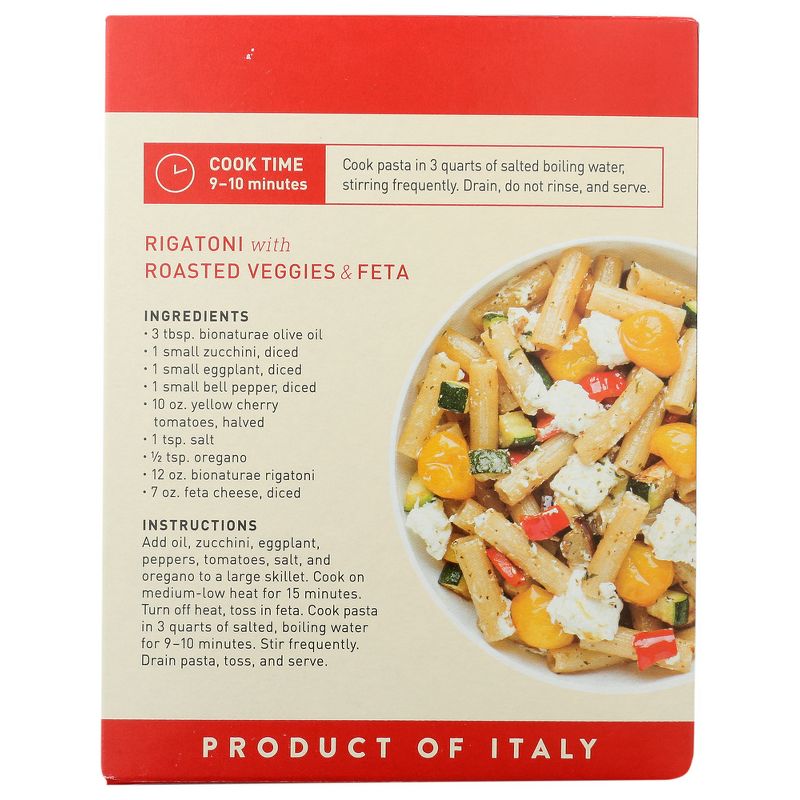 Bionaturae Organic Gluten Free Rigatoni Pasta - Case of 12/12 oz, 3 of 7
