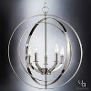 Urban Ambiance Luxury Luxe Industrial Chandelier,  24-3/8"H x 22"W,  Polished Nickel Finish, UHP2325 - 3 of 4