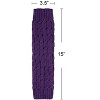 Wrapables Women's Cable Knit Leg Warmers, Purple - image 4 of 4