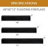 SEVOBAL Decorative Wall Shelf 60'' Floating Fireplace Mantel Solid Fir Wood Shelf for Living Room and Home Decor, Black, 60"*9"*6" - 4 of 4