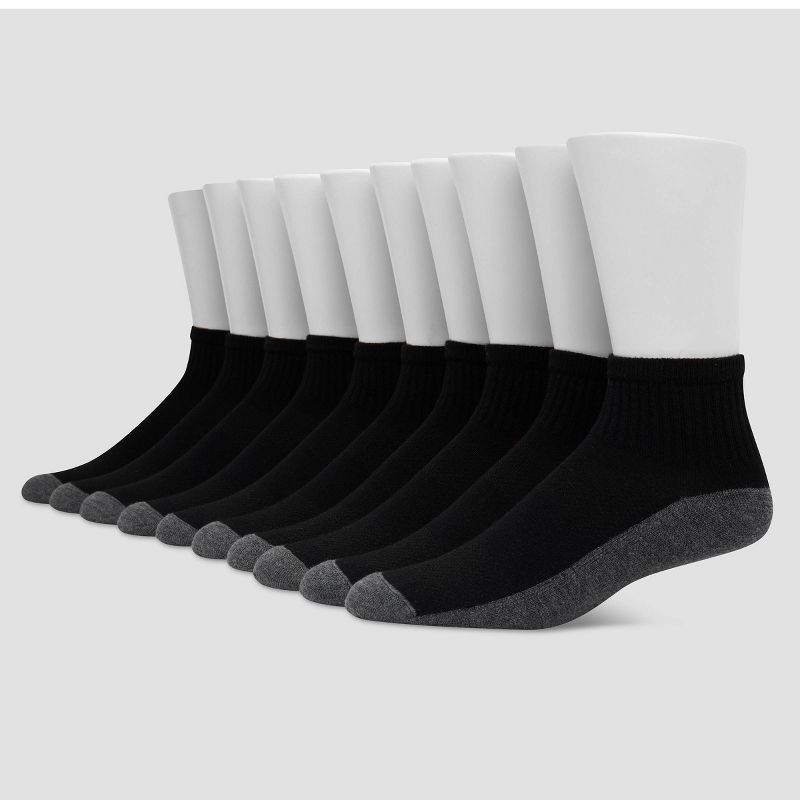 Hanes Premium Men's Cool Comfort Ankle Socks 10pk, 1 of 6
