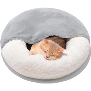 Boersma Enclosed Cat Cave Bed – Washable Indoor Pet Bed with Blanket & Non-Slip Base for Cats, Kittens & Small Dogs - 1 of 4