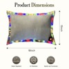 13x18in beige outdoor LED throw pillow - 2 of 4