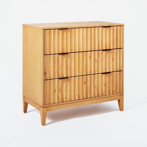 Thousand Oaks Wood Scalloped 3 Drawer Dresser Brown - Threshold™ designed with Studio McGee - image 1 of 4
