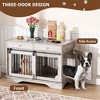 Dog Furniture Crate, 47" Large Dog Crate Furniture w/ 2 Storage Draws & Removable Divider for Large/Medium/Small Dogs - 4 of 4