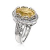 Ross-Simons 5.25 Carat Lemon Quartz and .17 ct. t.w. Diamond Scalloped Ring in Sterling Silver - 3 of 4