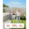 VEVOR Retractable Garden Hose Reel, 1/2 Inch x 145 ft Wall Mounted Hose Reel, Heavy Duty Garden Hose Reel with 9 Patterns Nozzle, Grey - 3 of 4