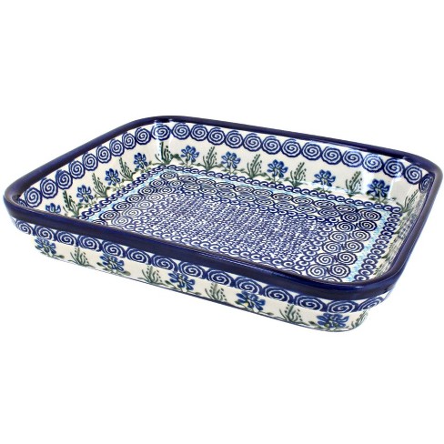 Blue Rose Polish Pottery Charleston Medium Rectangular Baker : Target