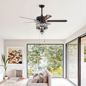 Gulches 52'' Crystal Shade Ceiling Fan Lamp - 1 of 4
