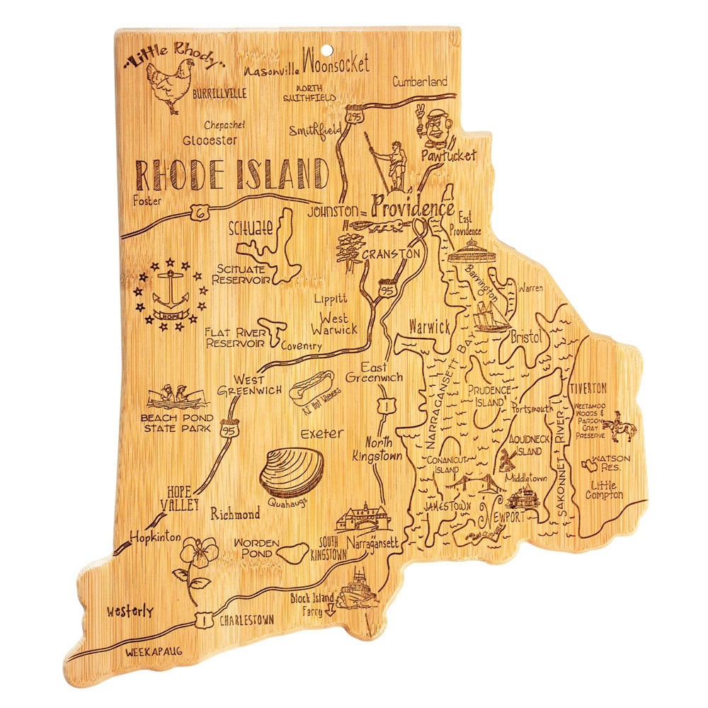 Totally Bamboo Destination Rhode Island Serving and Cutting Board