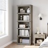 coucheta 3/5 Tier Farmhouse Bookcase, Tall Wooden Open Shelf Bookshelf with Sturdy Storage Open Display shelves, for Living Room, Bedroom, Office - 3 of 4