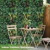 Artificial Grass Wall Panels,20"x 20"Boxwood Wall Panels with Mint Plant Leaves and Zip Ties,Faux Greenery Privacy Fence - 2 of 4