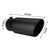 GOTGELIF 4" Inlet 5" Outlet Stainless Steel Car Exhaust Tip Exhaust Muffler with Rolled Edge - 3 of 4