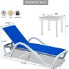 PAGED Lounge Chair Outdoor Pool Lounge Chairs with Arm Aluminum Frame for Outside, Pool, Patio, Lawn - 2 of 4