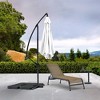 Whiteline Modern Living UM1683-WHT Aiden Standing Umbrella,Polyester Fabric in White and Aluminum Pole - 3 of 4