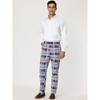 Lars Amadeus Men's Flat Front Unique Plaid Printed Business Dress Pants - 3 of 4