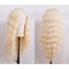 Unique Bargains Women's Long Body Wave Lace Front Wigs with Wig Cap Comb 24" Blonde 1PC - 3 of 4