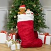 Northlight 50" Red and White Jumbo Velveteen Christmas Stocking - 3 of 4