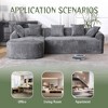 Okak Comfy L Shaped Boucle Sofa with Chaise, Minimalist Oversized   Upholstered Couch Sleeper Sectional Sofa 3 Seater Deep Seat Left Hand Facing, Gray - 4 of 4