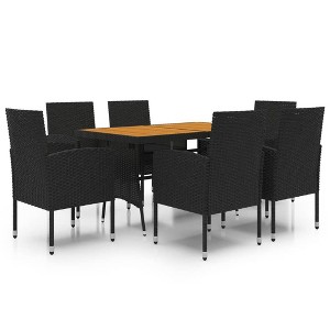 vidaXL Patio Sofa Sectional Sofa Couch Loveseat with Cushions Poly Rattan - 1 of 4