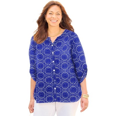 Catherines Women's Plus Size Breezeway Georgette Blouse
