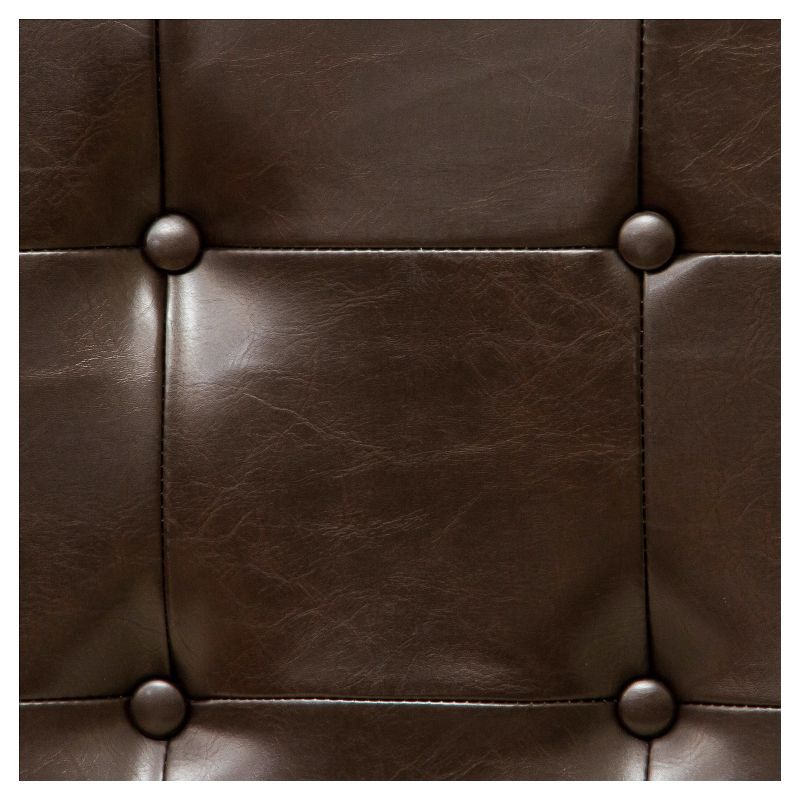 Queen Morris Tufted Headboard Brown Bonded Leather - Christopher Knight Home, 4 of 6