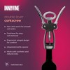 Innovine Double Lever Corkscrew, Ergonomic Winged Wine Opener with Non-stick Worm, Durable and Easy to Use, Perfect for Home Bar, Set of 1, Graphite - 2 of 4