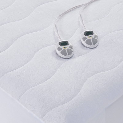 California King White Plush Heated Mattress Pad