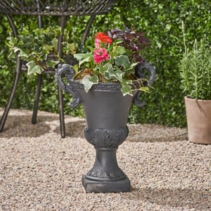 GDFStudio Upsal Outdoor Lightweight Concrete Garden Urn Planter - 1 of 4
