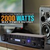 Pyle 2-Ch Bluetooth Power Amp - 2000W Rack Mount Pro Audio Receiver w/ LCD, Bridge Mode, Cooling Fan - Model PTA1000BT, Black, 1 Count - 4 of 4