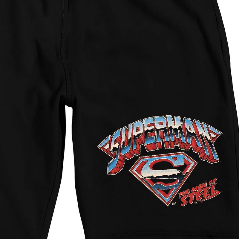 Superman Logo Men's Short Sleeve Shirt & Sleep Shorts Set, 4 of 6