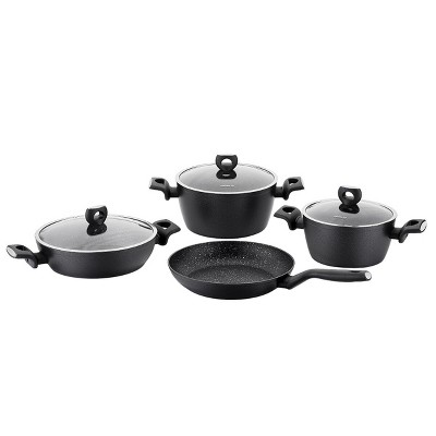 Non Stick Cookware Set 7Pcs Casserole Saucepan Frying Pan Set